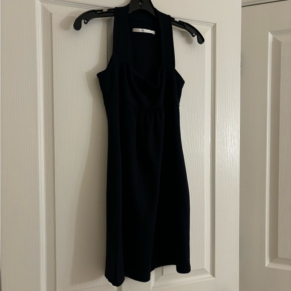 SUSANA MONACO Navy Blue Halter Mini Dress Size Small - Picture 4 of 11